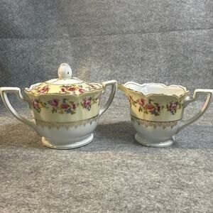 Gold Castle creamer and sugar bowl set replacements. Made in Occupied Japan